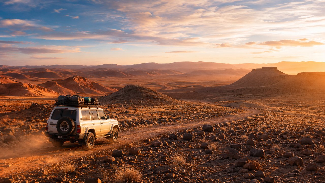 Toyota 4x4 en las dunas del sur marroquí